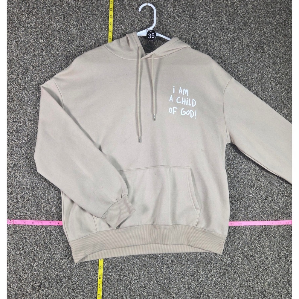 Unbranded Hoodie Womens OS Tan I Am A Child Of God Graphic Sweatshirt